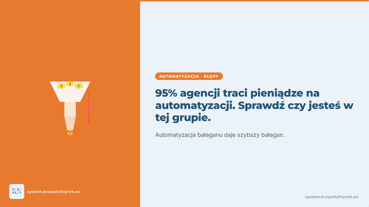Dlaczego 95% agencji traci pieniądze na automatyzację (i co sprawdzić zanim kupisz kolejne narzędzie)