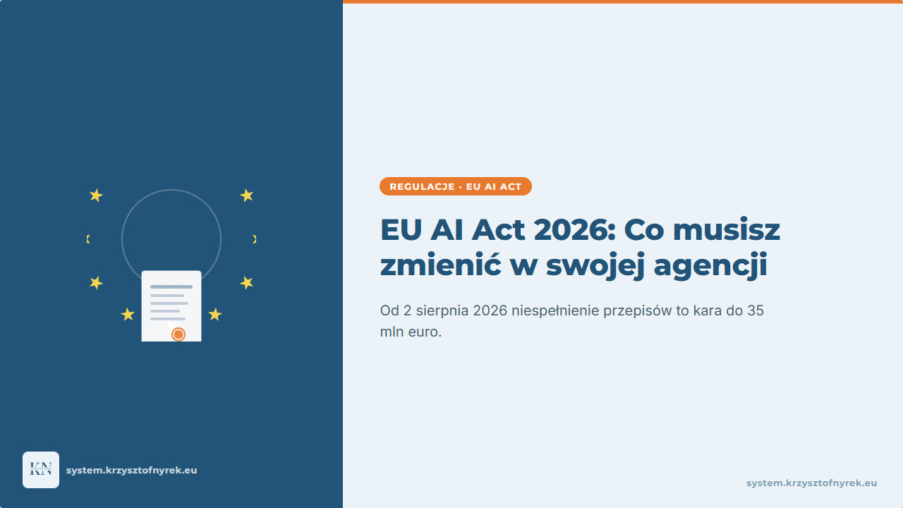 EU AI Act 2026: Co to oznacza dla agencji marketingowej w Polsce